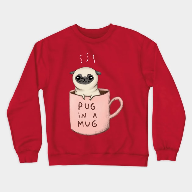 Pug in a Mug Crewneck Sweatshirt by Sophie Corrigan